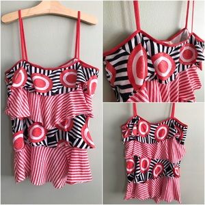 Urban Outfitters Lux Ruffled Flyaway Tank Top